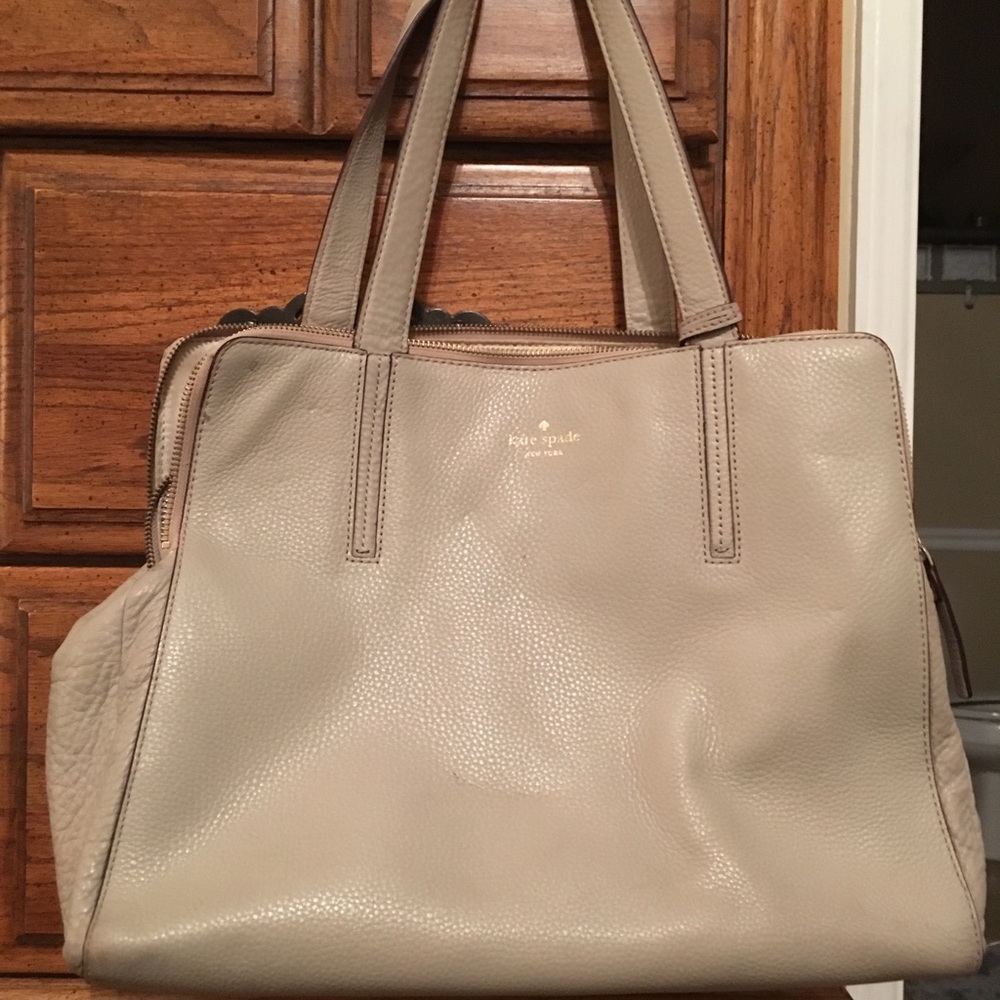 Gray Kate Spade purse